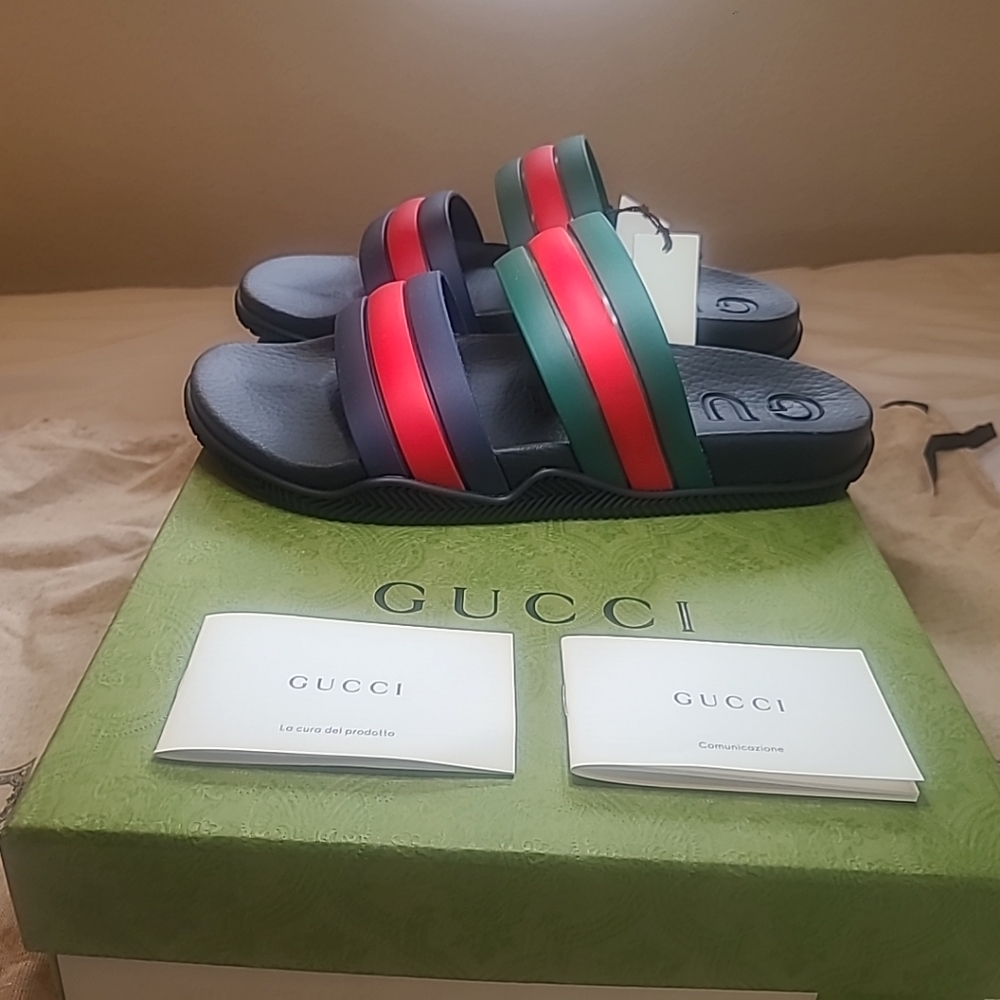 Gucci Sandals Black Rubber Unisex